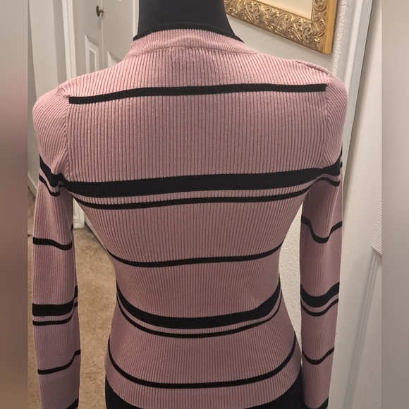 COPY - Forever 21 Pink With Black Stripes   Size M - Picture 3 of 7